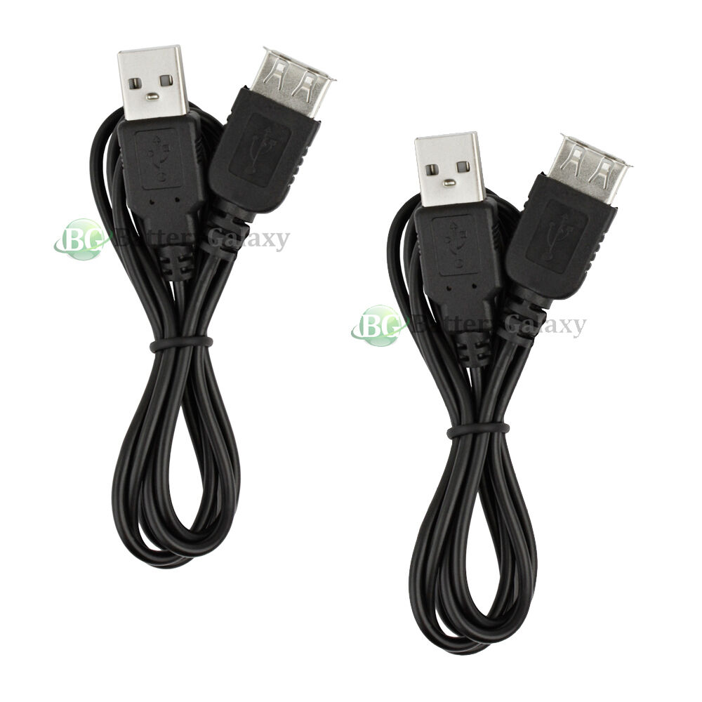 2 3ft Shielded USB2.0 Type A M/F Extension Cable Cord (U2A1-A2-03-2PK) 300+SOLD