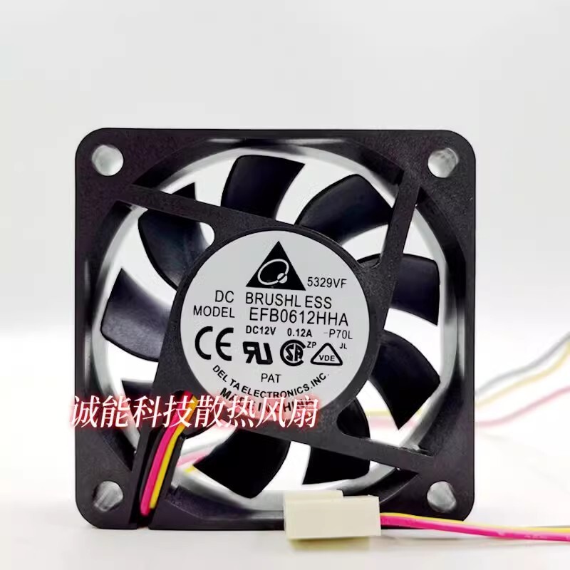 Delta EFB0612HHA DC12V 0.12A 6010 Slim Dual Ball Cooling Fan