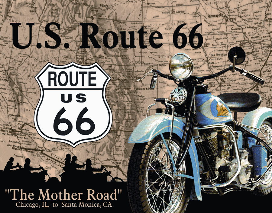U.. Route 66 Motorcycle  Mousepad Computer Mouse Pad