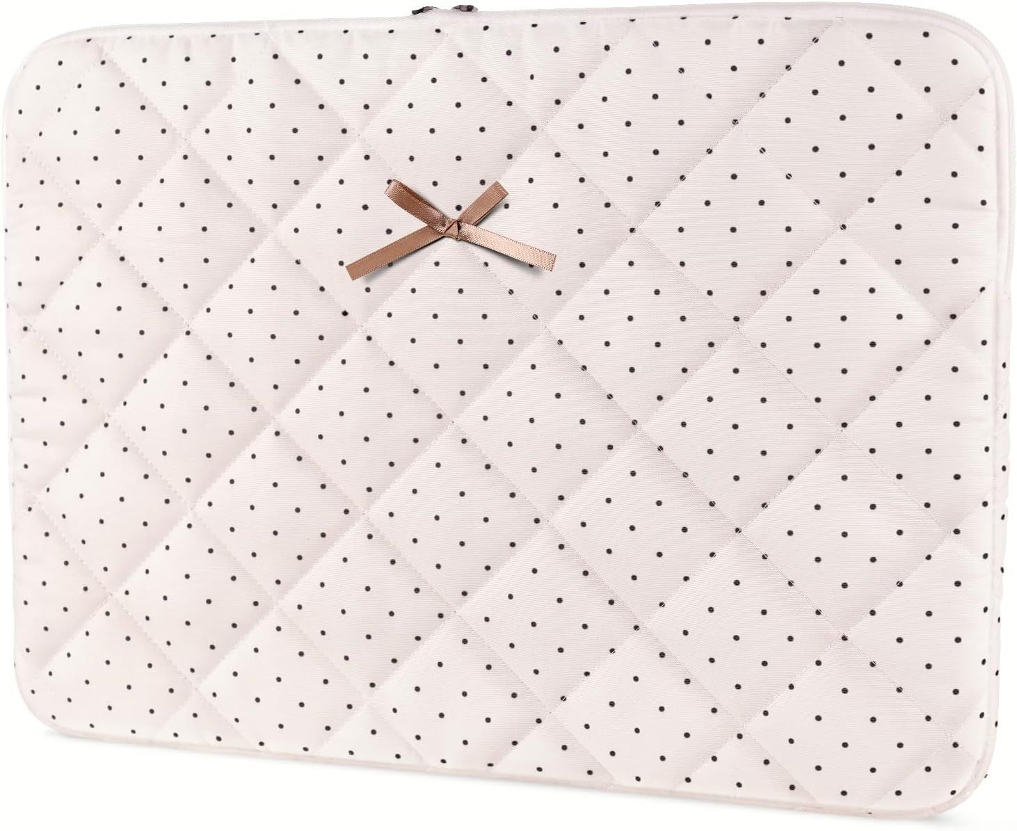 Puffy Quilted 14 Inch Laptop Sleeve with Cute Bow for 14" MacBook, HP, Dell, Ace