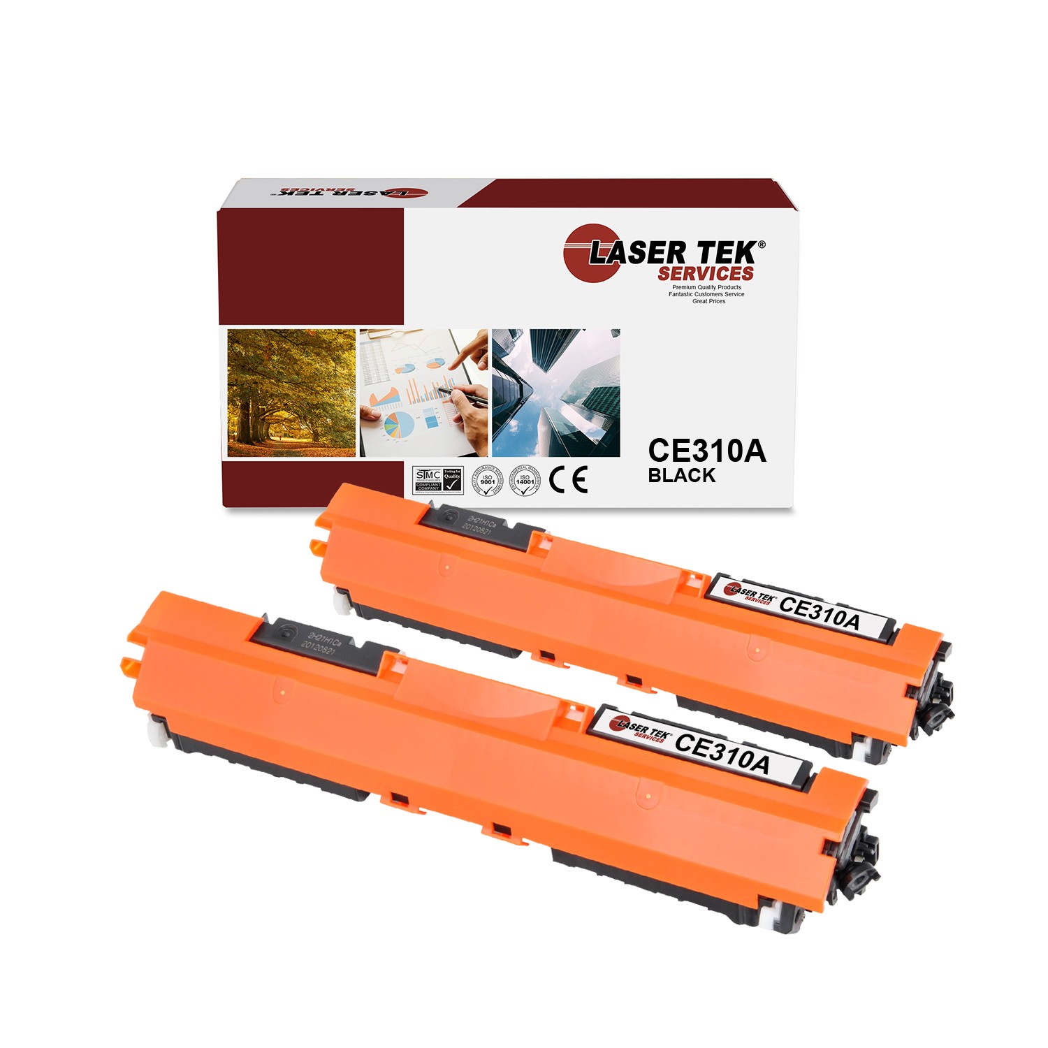 2Pk LTS 126A CE310A Black Compatible for HP LaserJet Pro CP1025 CP1025NW Toner