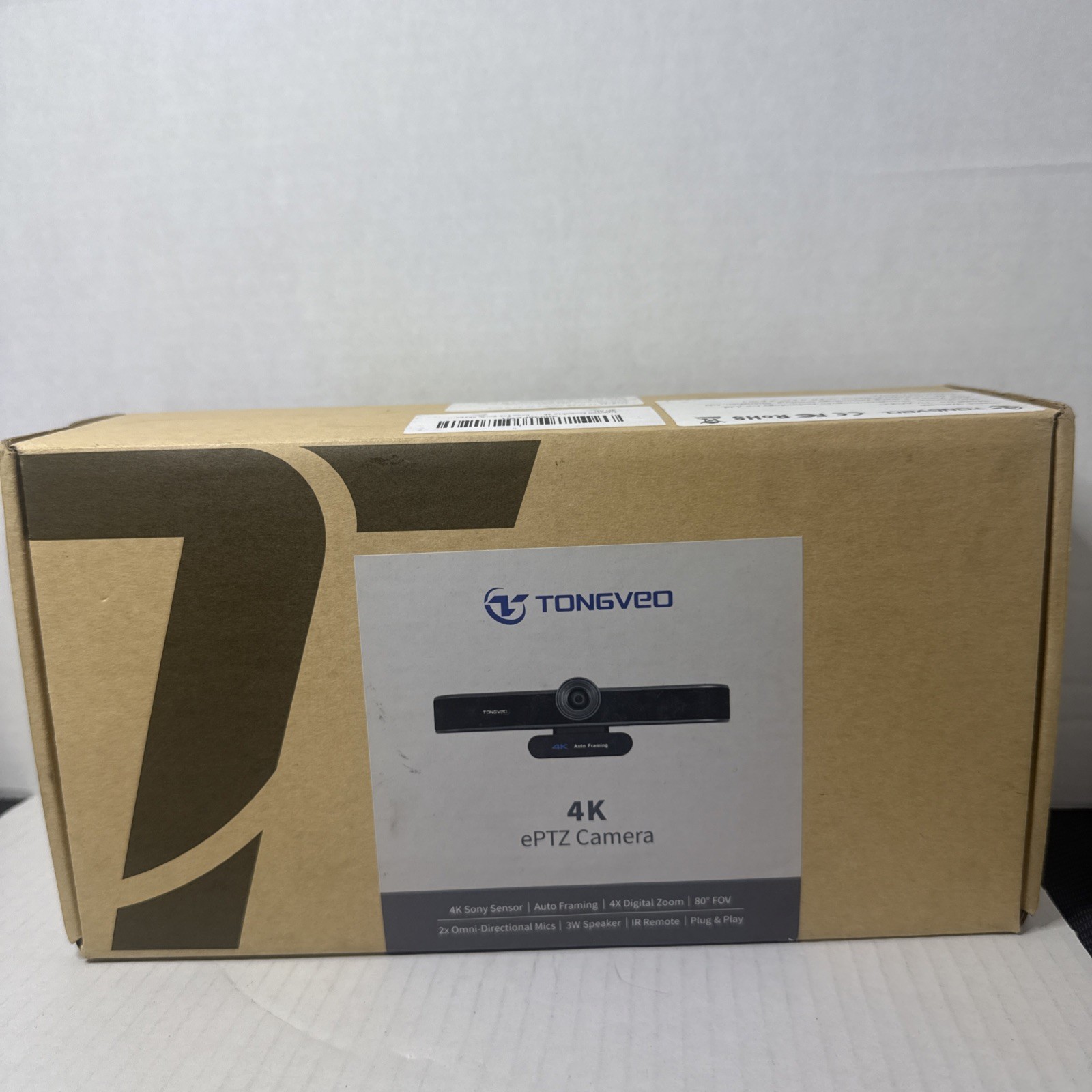 4K Tongveo conference webcam 4K ePTZ Camera V2.0 Auto Framing