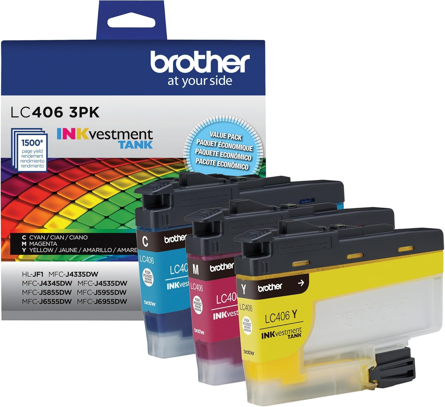LC4063PK 3 Pack of Standard Yield Cyan, Magenta and Yellow -Ink -Cartridges