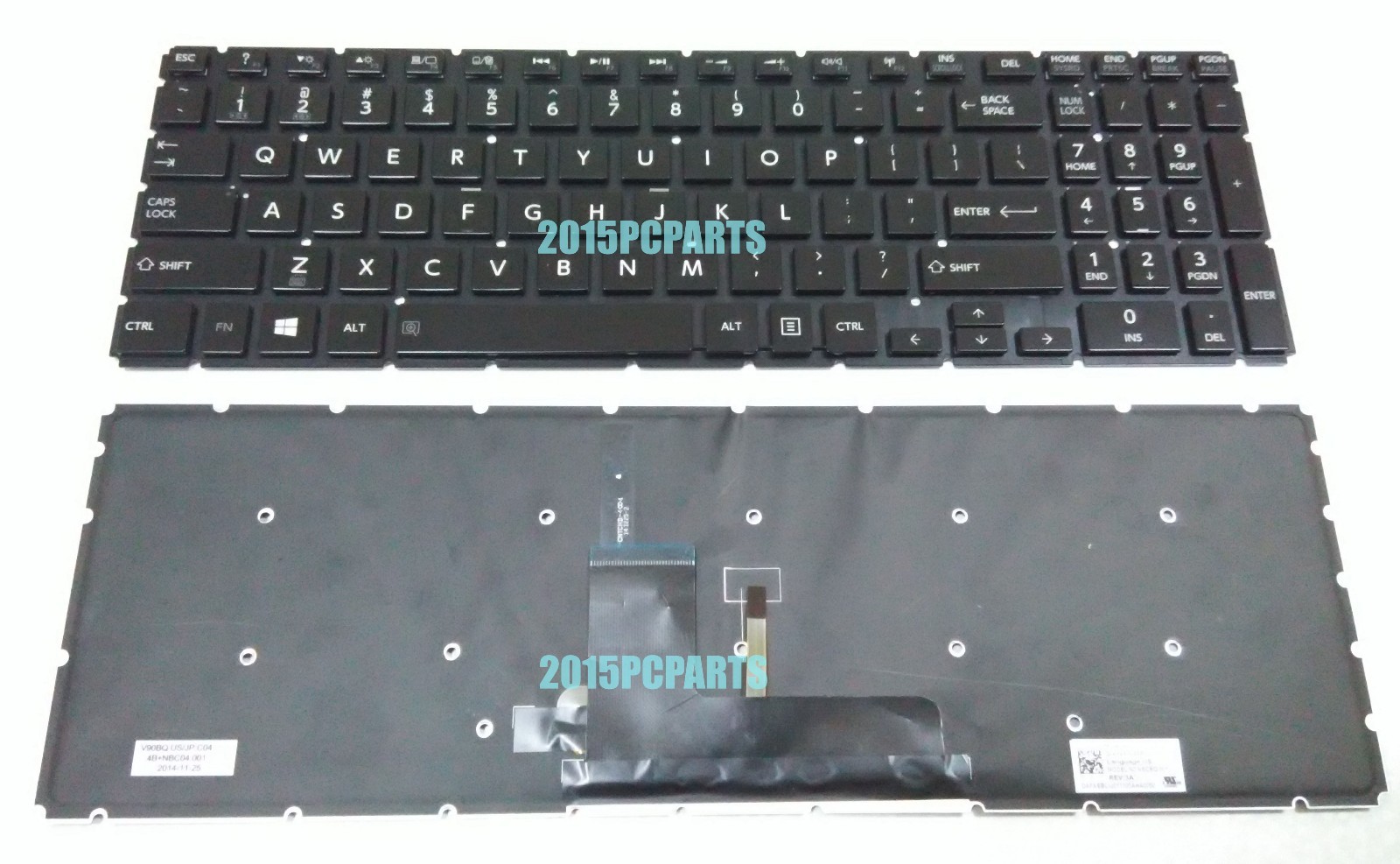 Toshiba Satellite S55-B5258 S55-B5266 S55-B5268 S55-B5269 Keyboard US Backlit