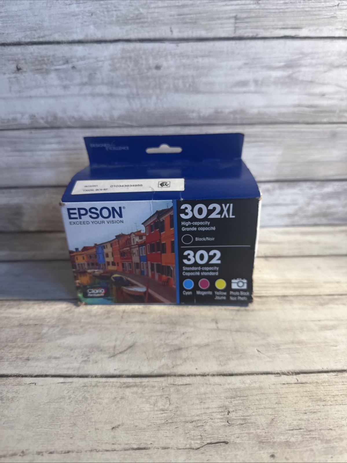 New EPSON 302XL High Yield Black And 302 Tri Color Ink Cartridges Exp 03/2026