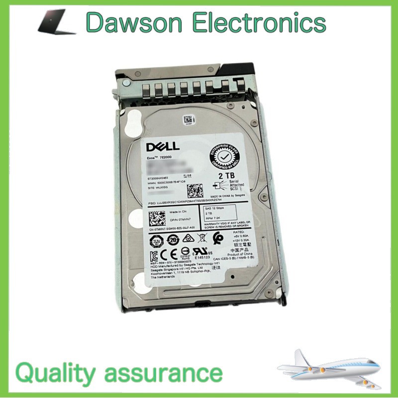 New Dell 2TB SAS 7.2K 2.5" 12G HDD Hard Drive GH86F for PowerEdge PowerVault