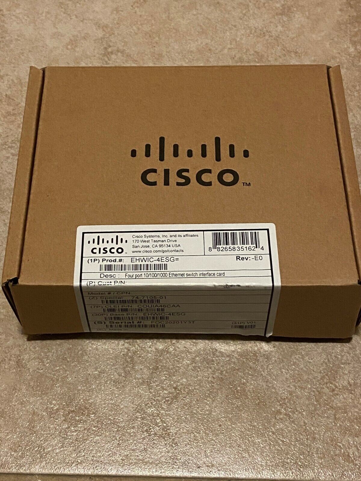 New Cisco EHWIC-4ESG 4 Ports Gigabit Ethernet Switch Module
