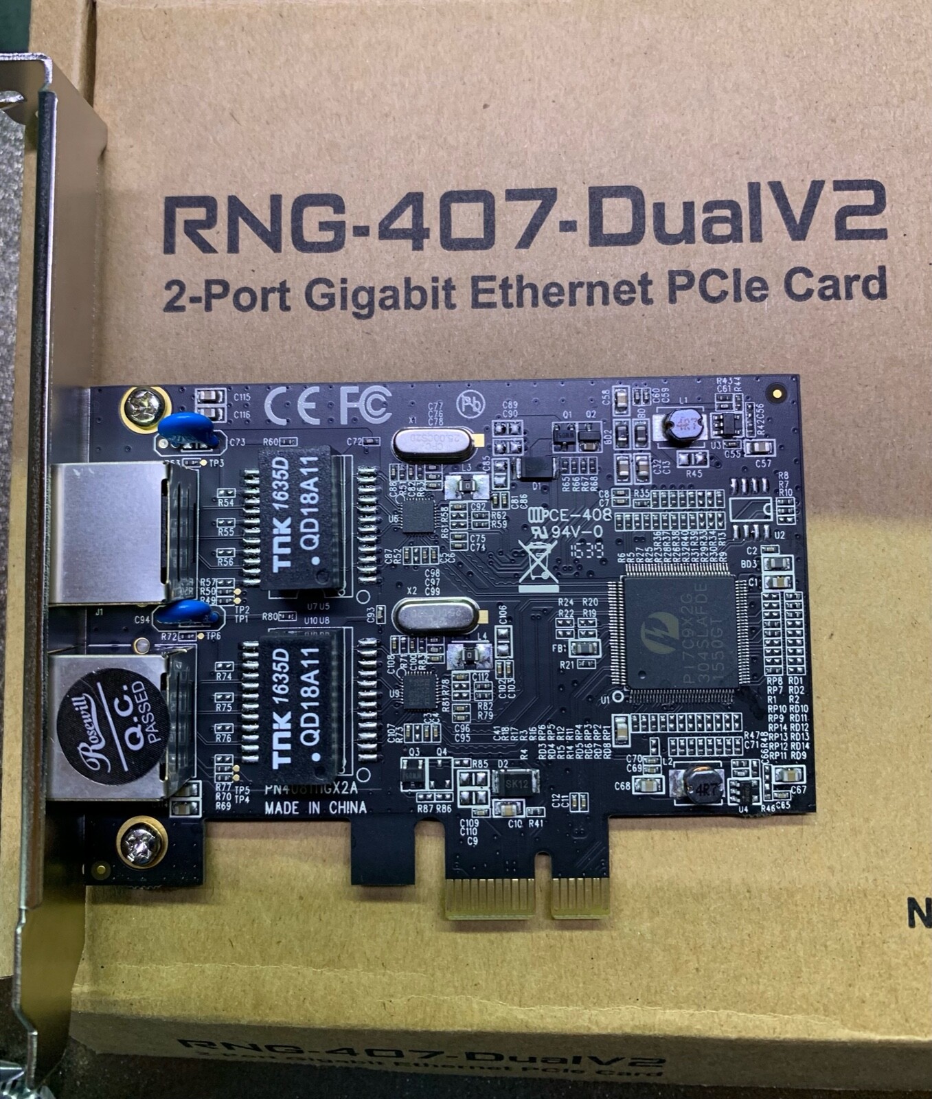 2-Port Gigabit Ethernet PCIe Card - RNG-407-Dual V2