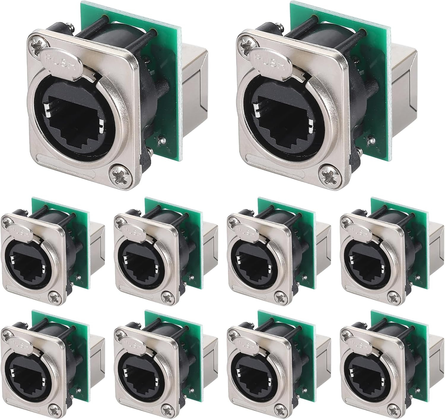 10PCS Ethercon Rj45 Chassis Socket Ne8Fdp Feedthrough RJ45 Jack | D Series Ether