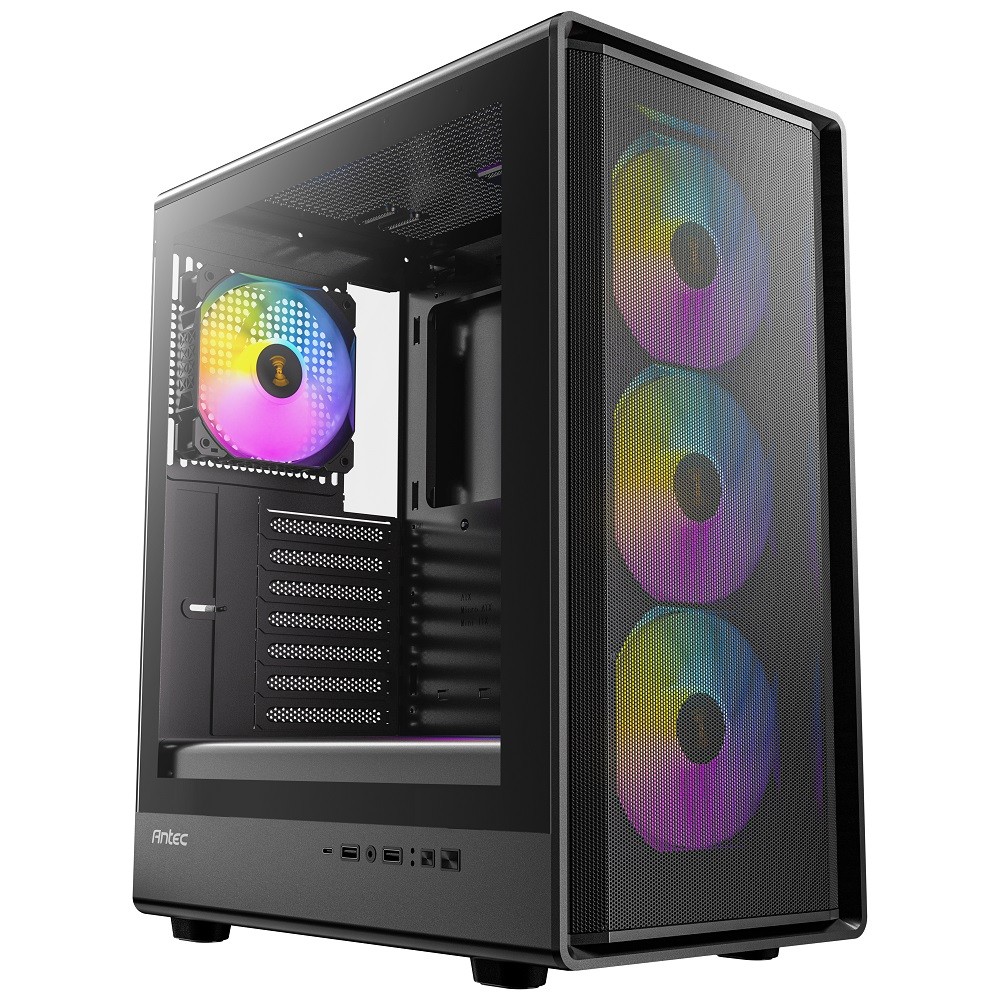Antec P6 Neo ARGB 4 PWM ARGB Fans Included Tempered Glass Mid-Tower ATX PC Case