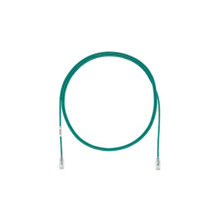 15 ft Panduit UTP28SP15GR 28 AWG Copper Cat 6 UTP Patch Cord Green