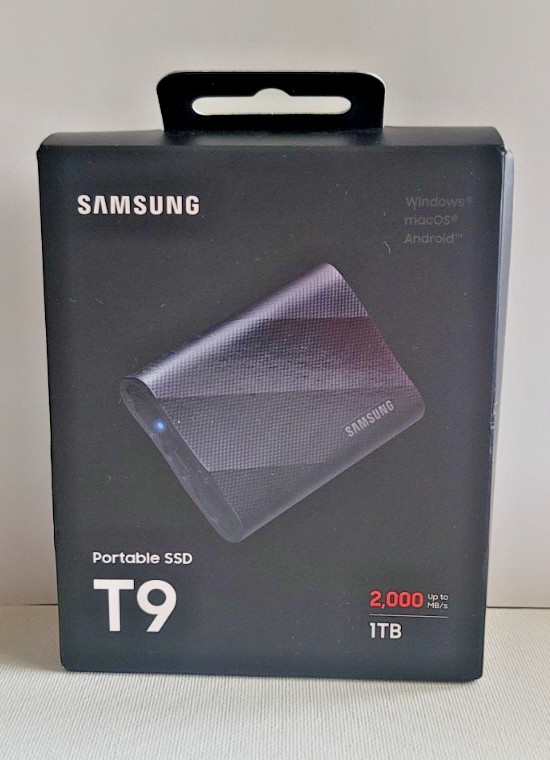 NEW SAMSUNG PORTABLE T9 1TB USB-C TO USB-C SSD PG1T0B