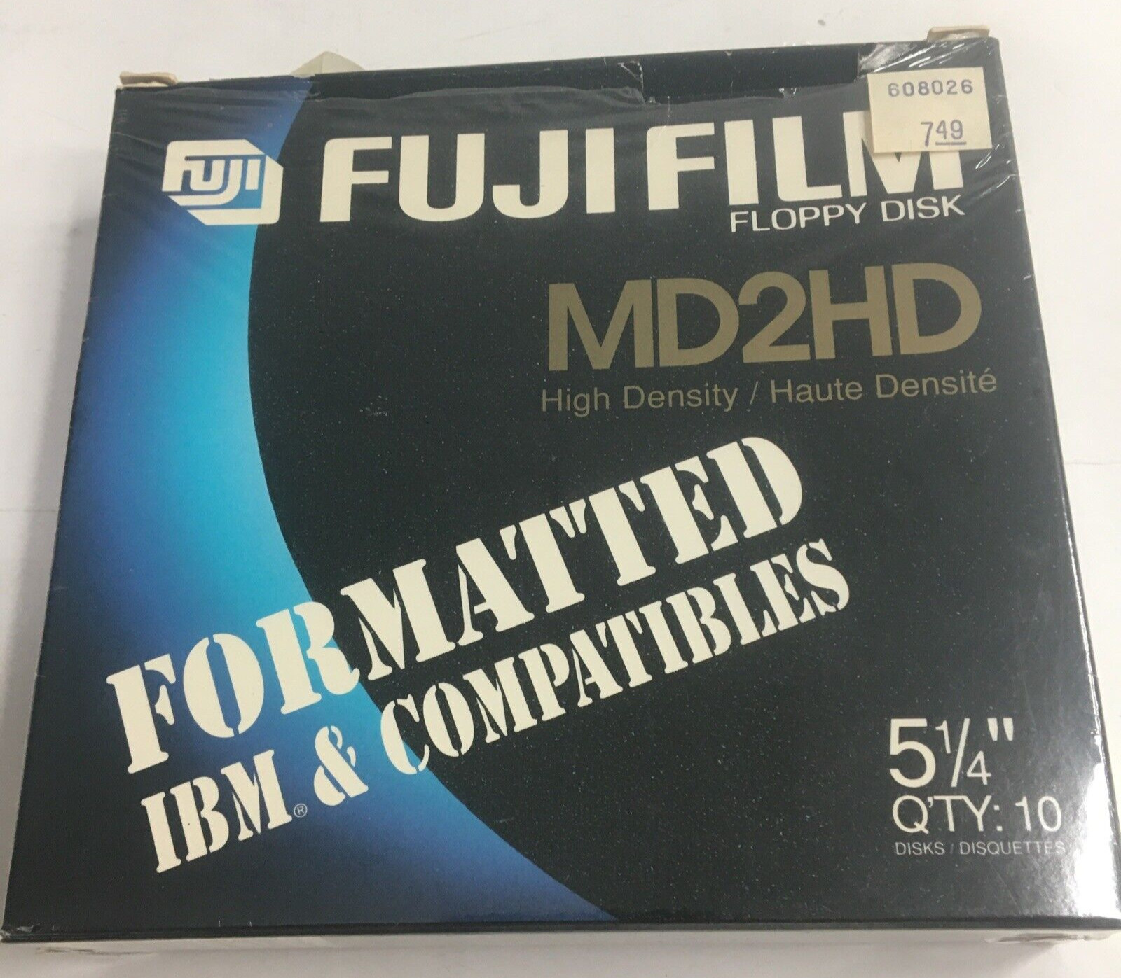 Fuji Film Floppy Disk MD2 HI Density 10-Pk 5.25