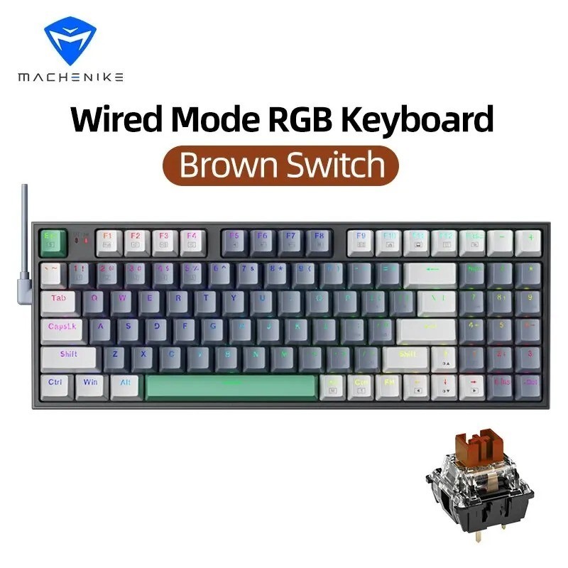 MACHENIKE K500 Mechanical Gaming Keyboard Hot Swappable RGB 94 Keys Wired