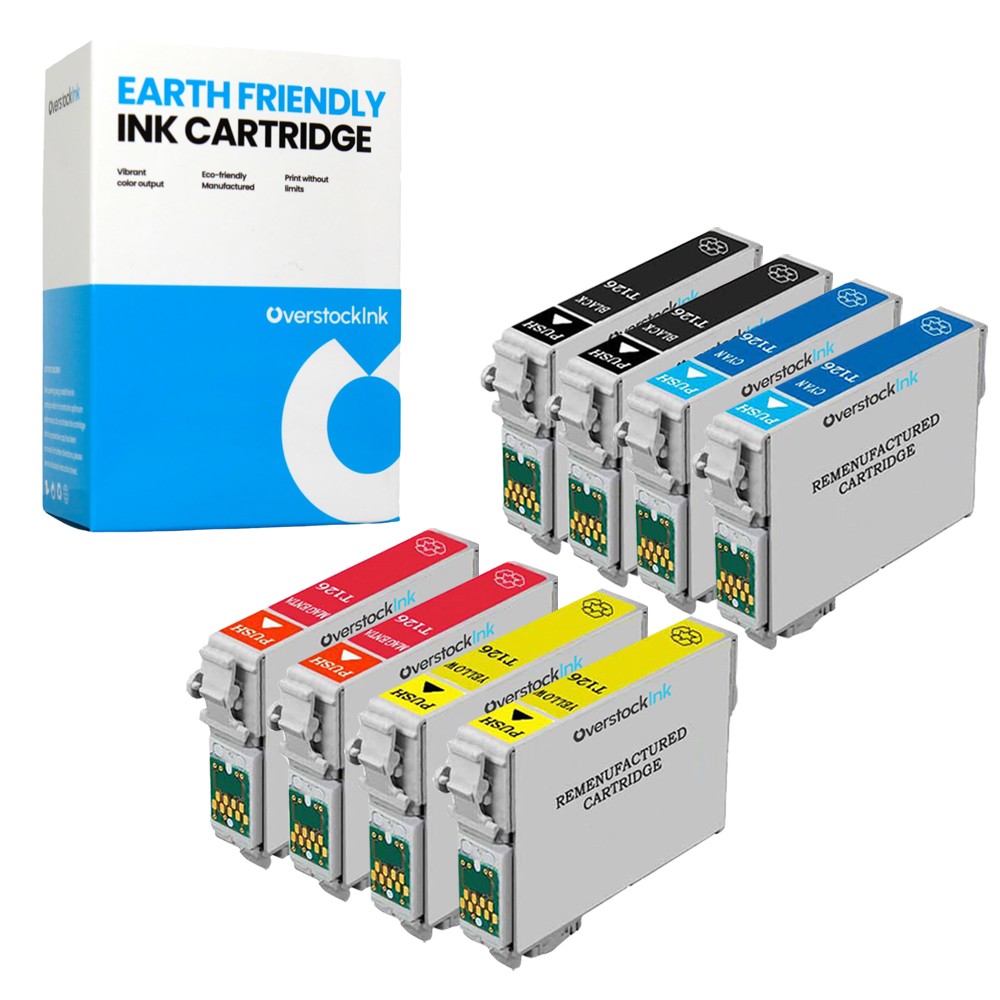 8PK Compatible OSI T126 Combo Pack Ink Cartridges for Epson Stylus NX330 NX430