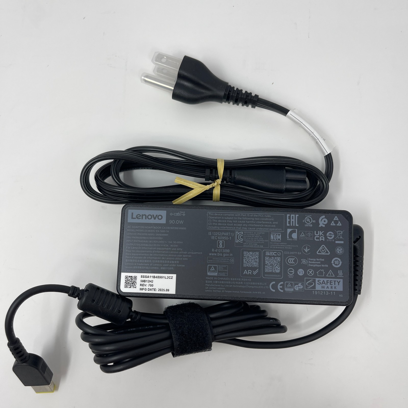 Genuine OEM 90W For Lenovo 20V 4.5A AC Adapter Charger USB-Tip Brand New