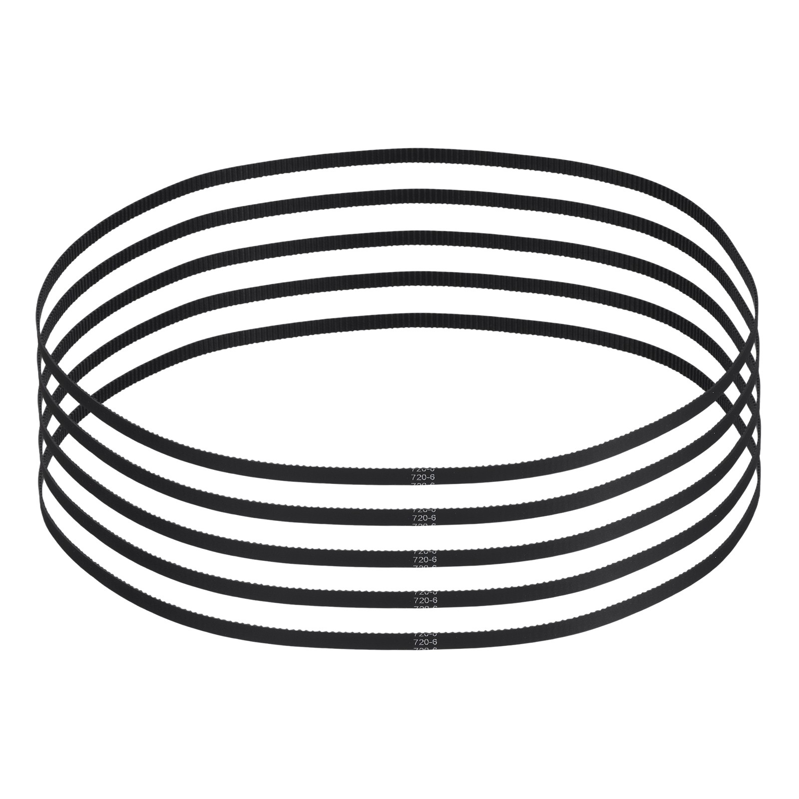 720mm GT-2 Timing Belt, 5pcs 6mm Width 2mm Pitch 3D Printing Closed Loop, Black
