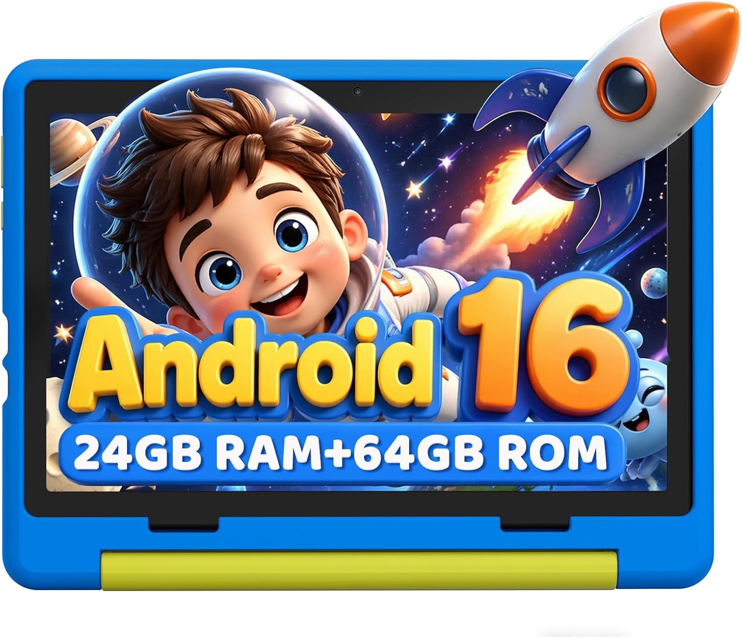 Kids Tablet 10.1" Android 16 Five-core Tablet 24GB+64GB Tablets Shockproof PC