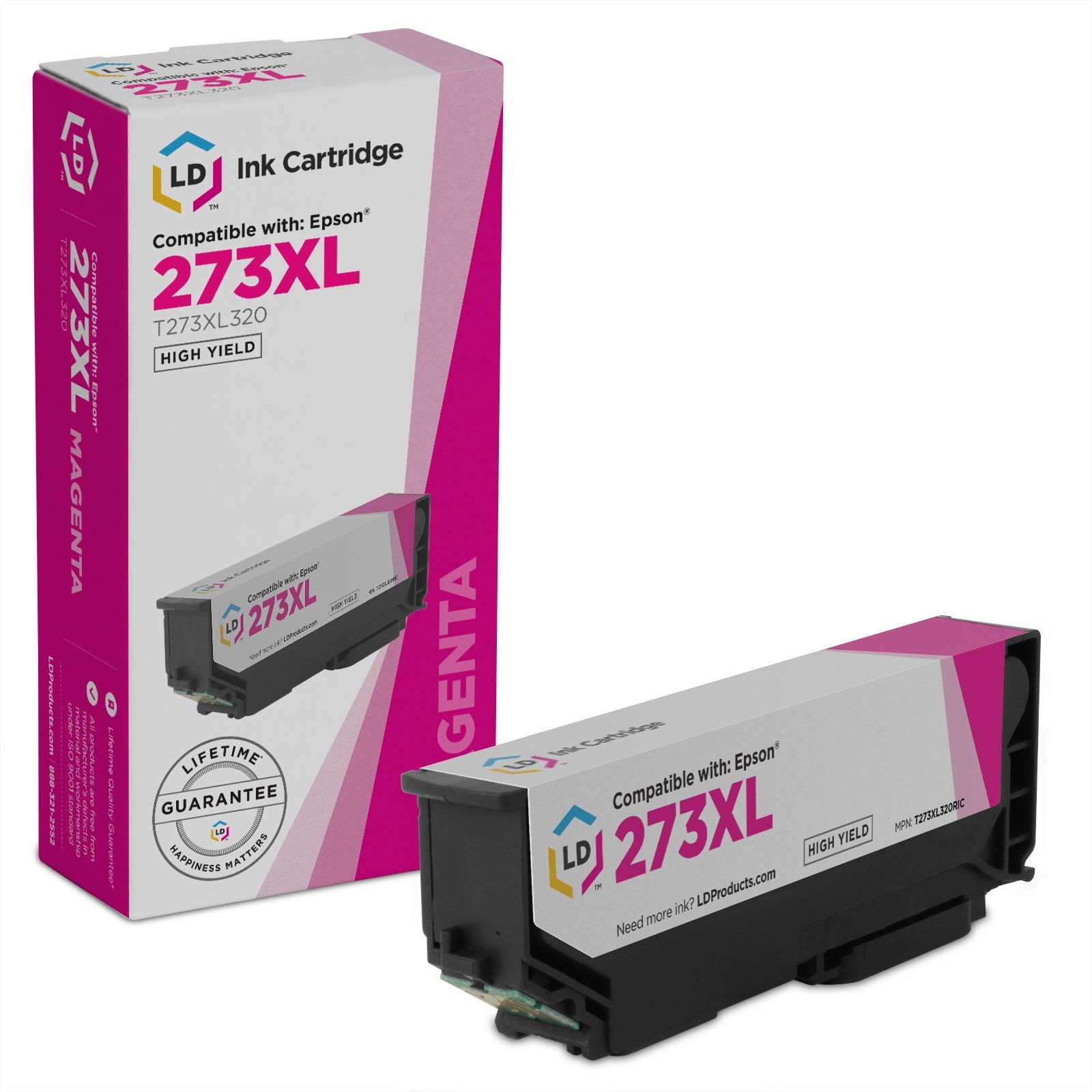 LD Replacement Epson T273XL320 / 273XL High-Yield Magenta Ink Cartridge