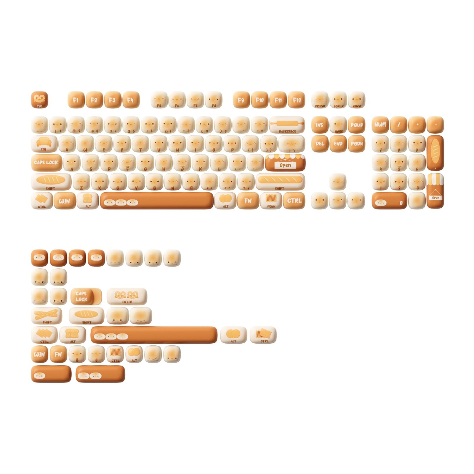 Akko PBT Keycaps Set, Bun Wonderland Keycaps MOG Profile 138-Key Keycaps for ...