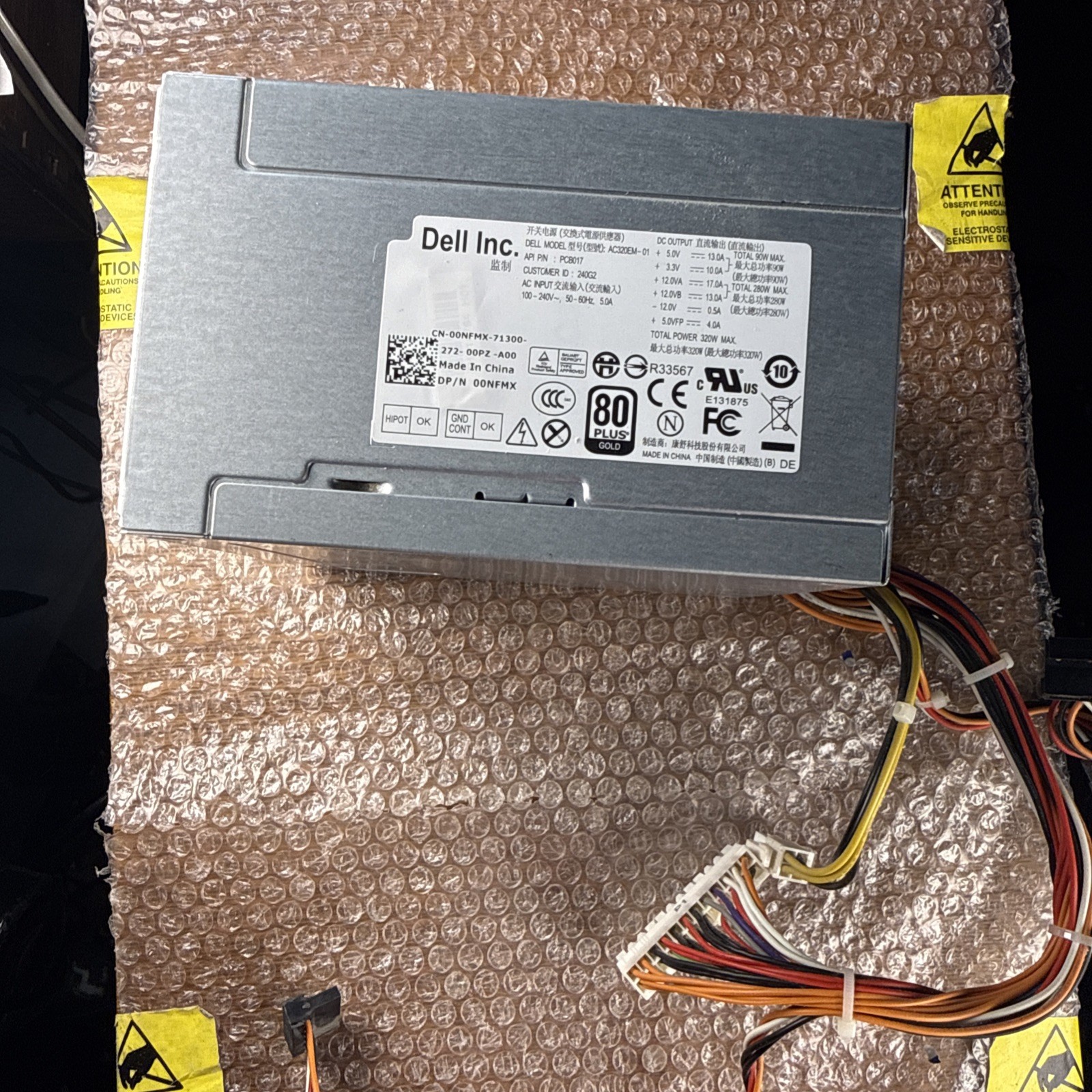Dell AC320EM-01 / 320W Power Supply 00NFMX 0NFMX