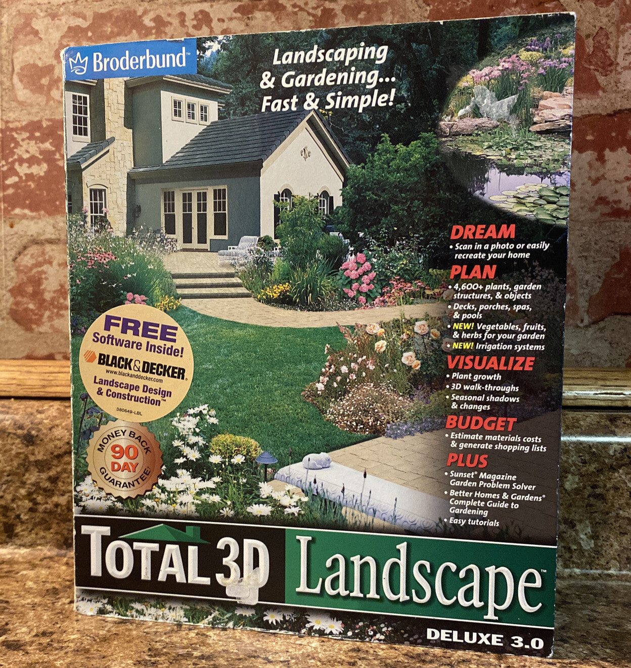 Broderbund Total 3D Landscape Deluxe 3.0 Software