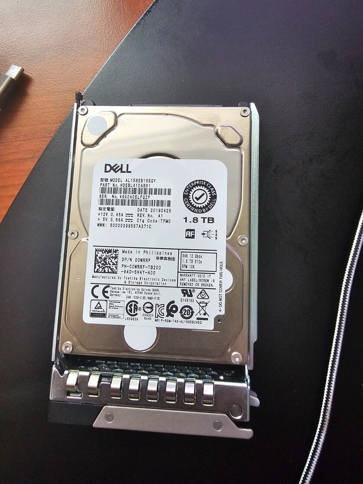 Dell 0WRRF 1.8TB Hard Disk Drive with Tray