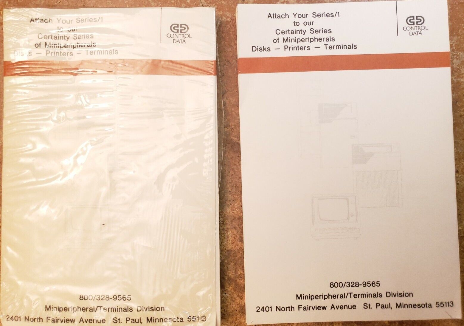 Control Data Corp Miniperipheral/Terminals Division Notepad 1975 Lot Of Two (2)