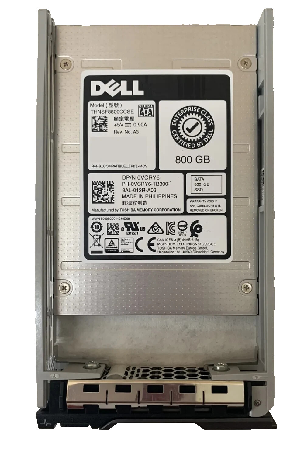 Dell THNSF8800CCSE 0VCRY6 2.5" SATA 6Gbps 800GB Solid State Drive (SSD) 