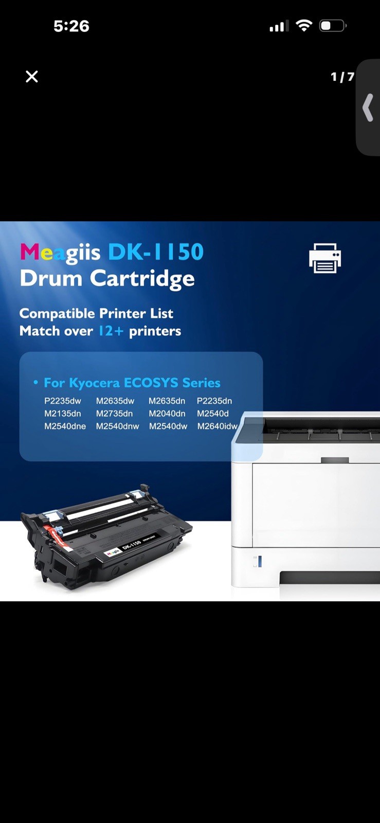 Meagiis Compatible DK1150 Drum Replacement for Kyocera DK-1150 DK1150 Drum Unit3