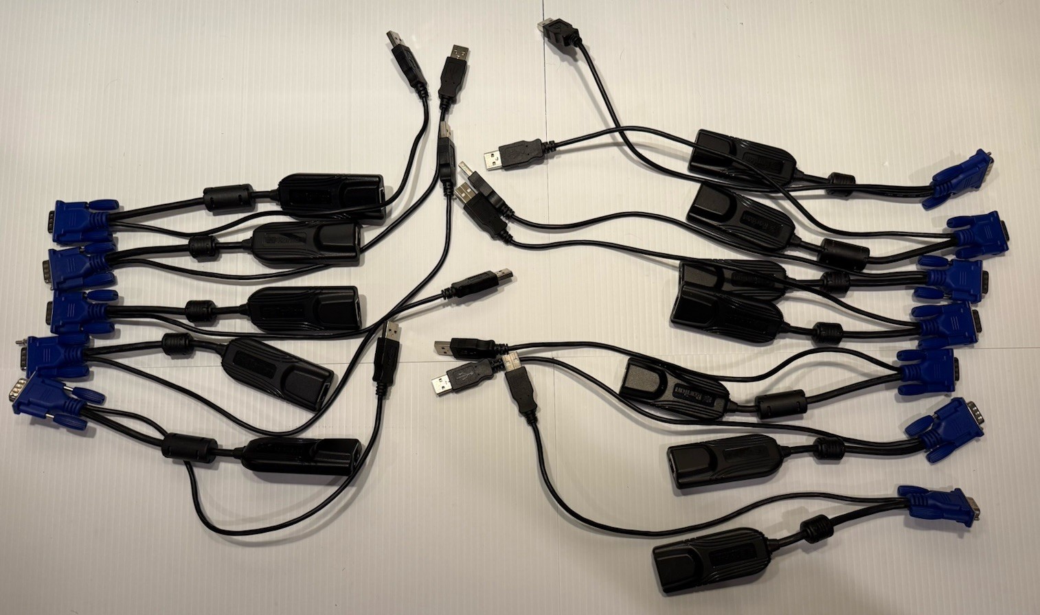 Lot of 12 Raritan USB KVM VGA Dongle Cables DCIM-USBG2 ( Tested & Working )