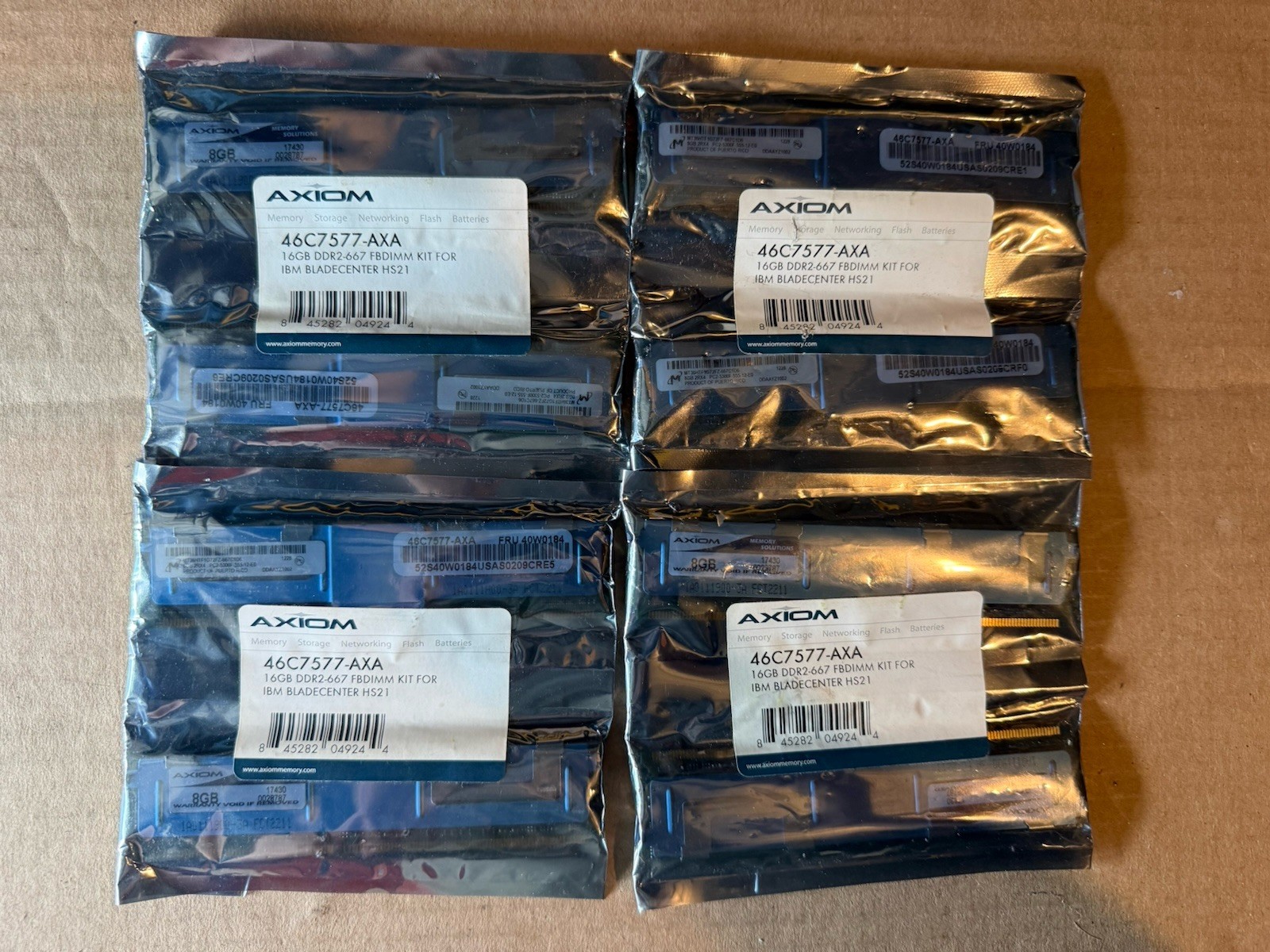 Lot 8 Axiom 8GB DDR3L 1600 Mhz PC3L-12800U DIMM Desktop Memory RAM (0A65730-AX)
