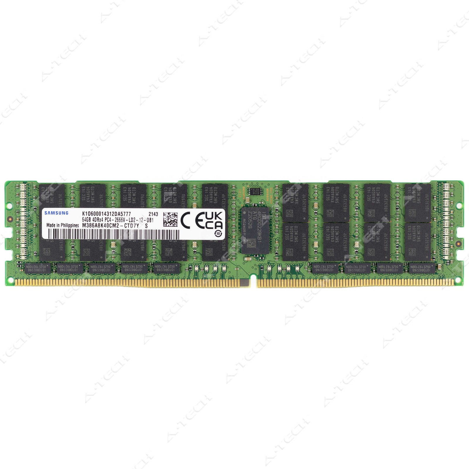 Samsung 64GB DDR4-2666 PC4-21300 ECC LRDIMM Server Memory RAM (M386A8K40CM2-CTD)