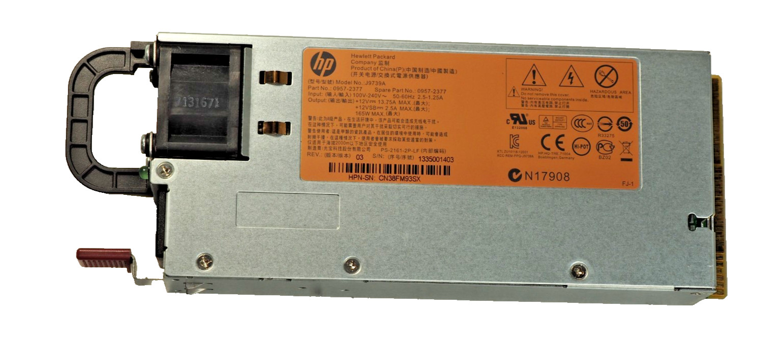 HP J9739A 0957-2377 PS-2161-2P-LF 165W Switching Power Supply