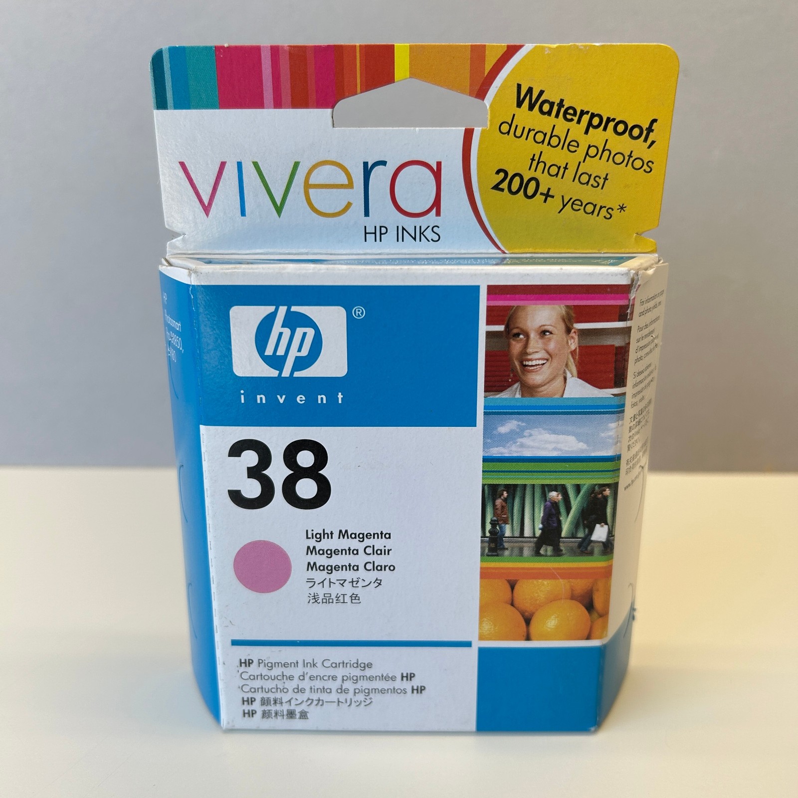 Official OEM Genuine HP Vivera 38 Ink Cartridge Magenta Photosmart B8850 B9180