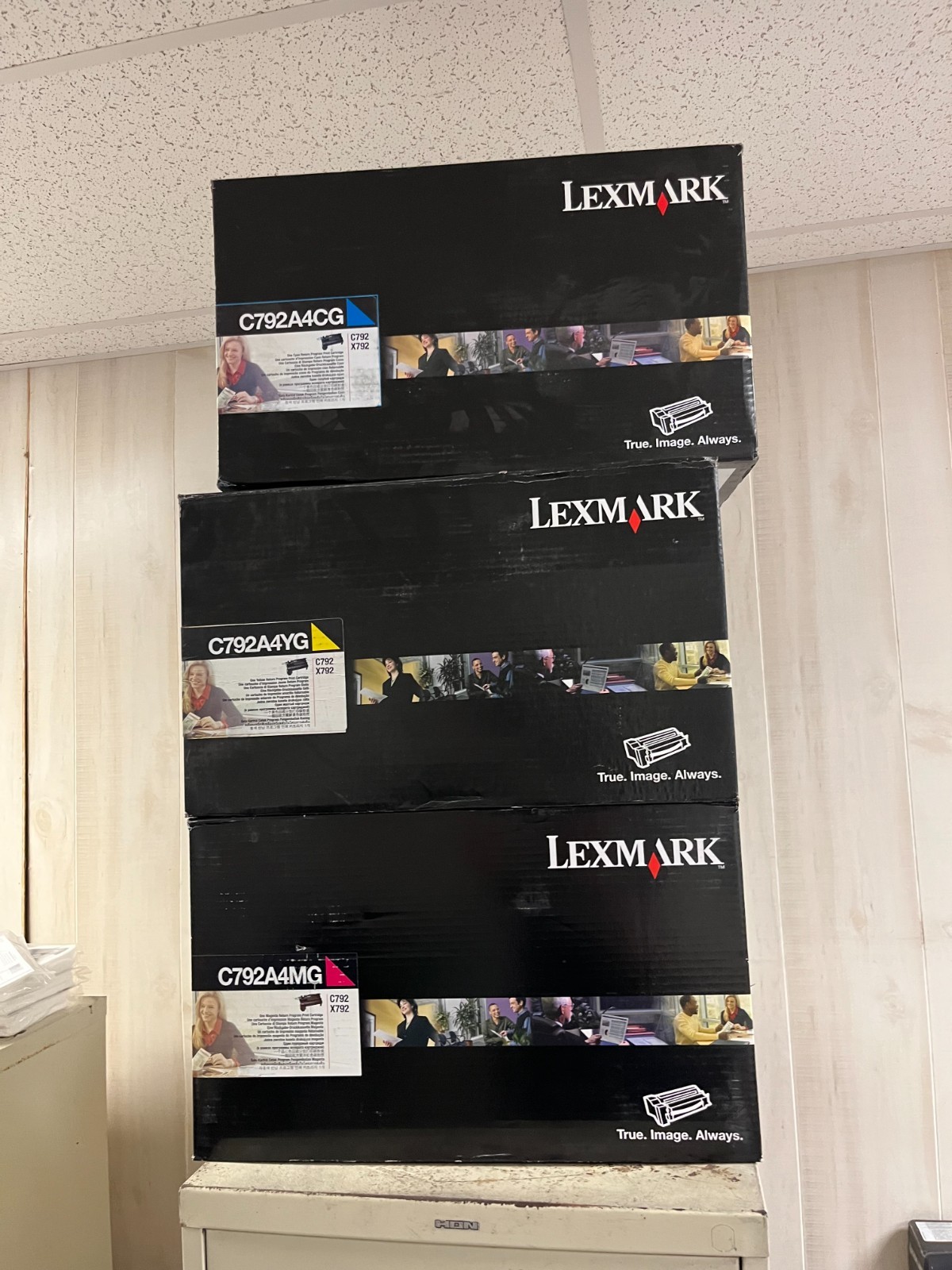LOT OF 3 - LEXMARK  C792A4CG C792A4YG C792A4MG (CYM) FOR C792 & X792 SEALED BOX