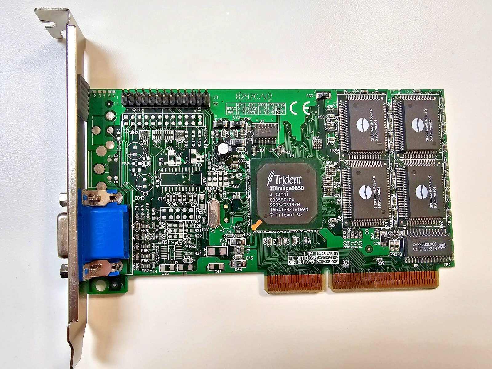 Trident 3Dimage 9850 Video-97AGP-3D VCTR8297AGP VGA Video card