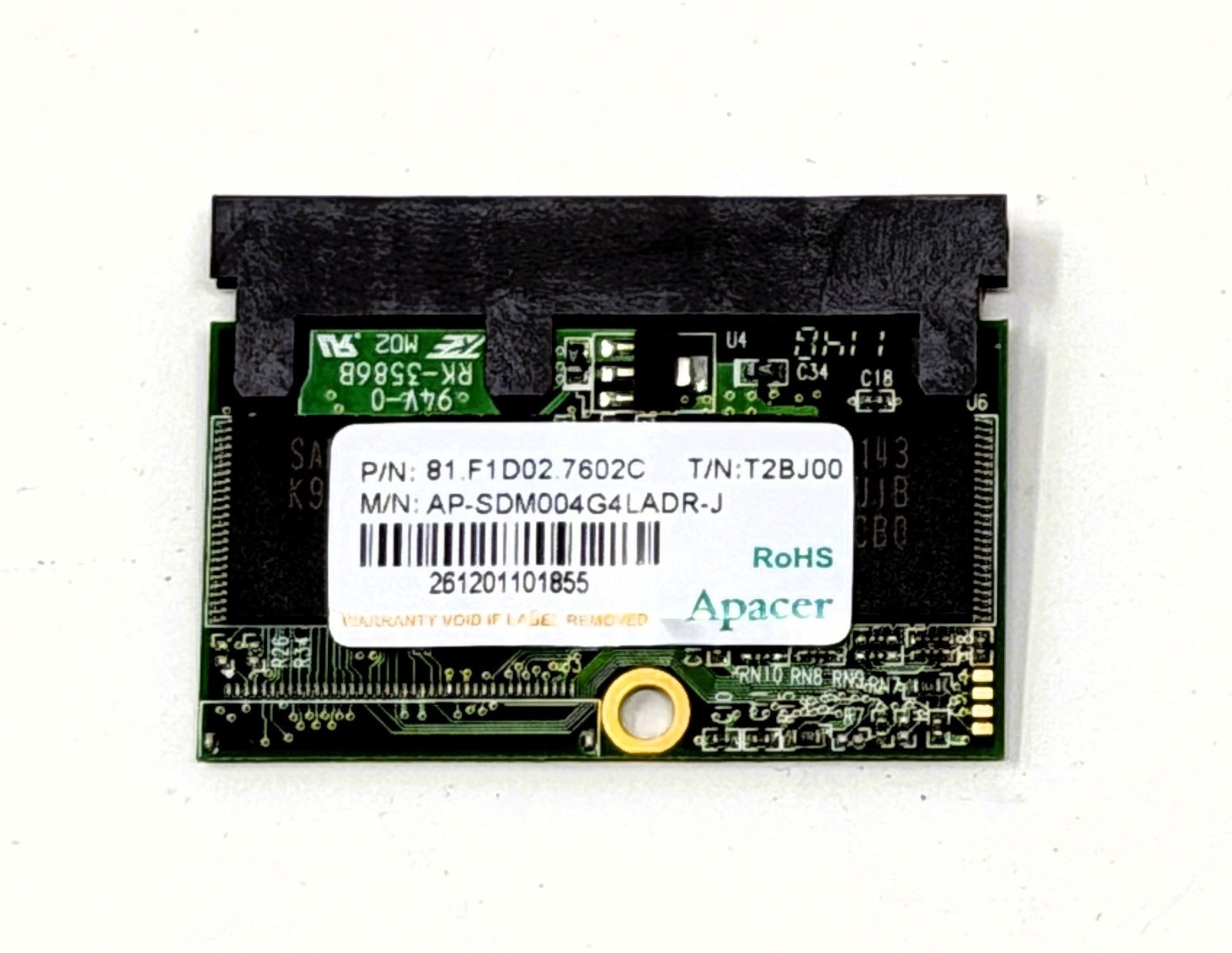Apacer 4GB SATA DOM Industrial SSD AP-SDM004G4LADR-J 81.F1D02.7602C T2BJ00