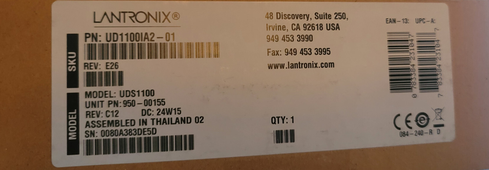 Lantronix - UD1100IA2-01 Rev E26