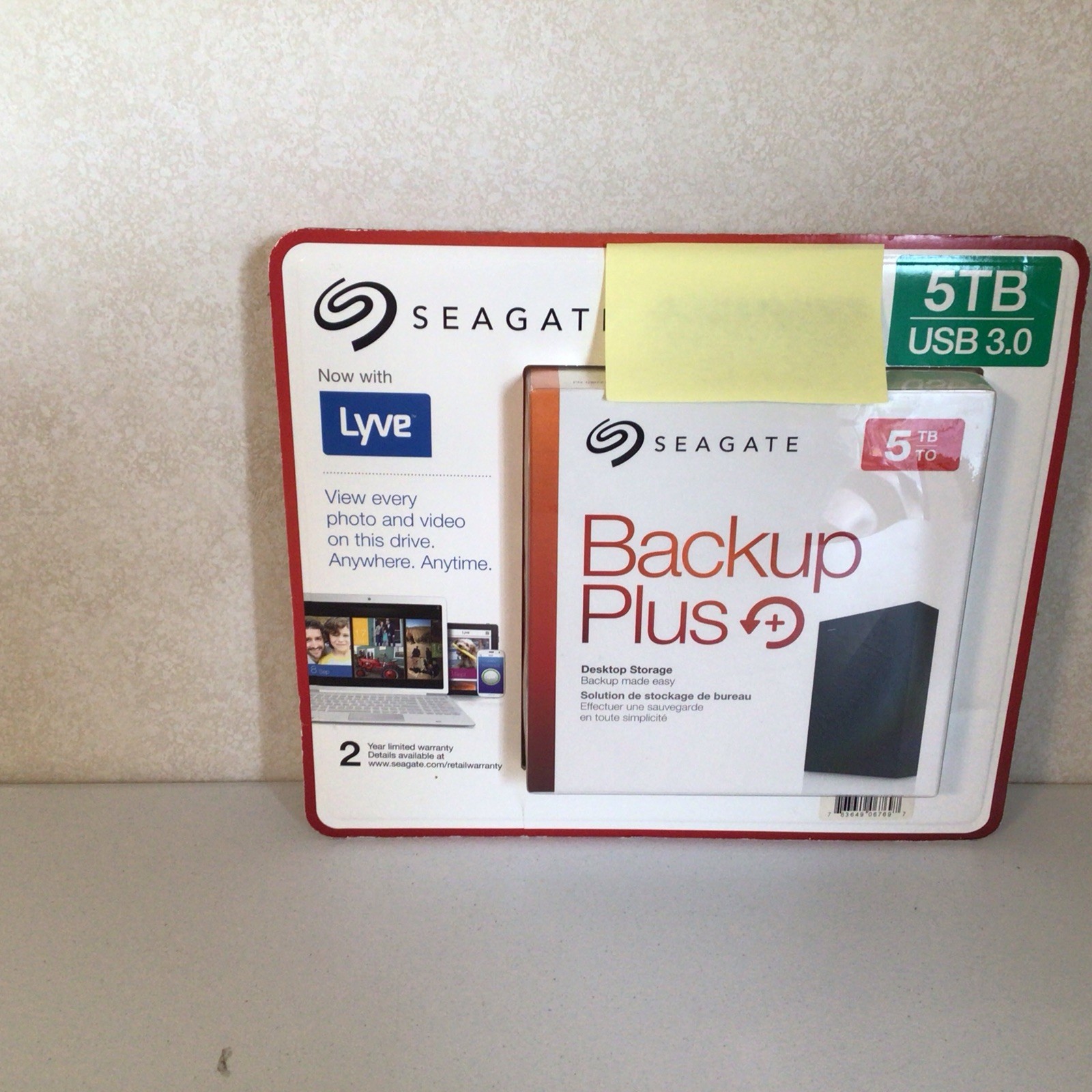Seagate Backup Plus 5TB External Desktop Storage -  STDT5000600 - NEW SEALED