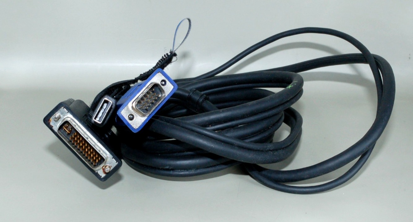 Vintage DVI M1-DA 30+5 Pin to 15Pin VGA + USB Projector Cable 1.8M