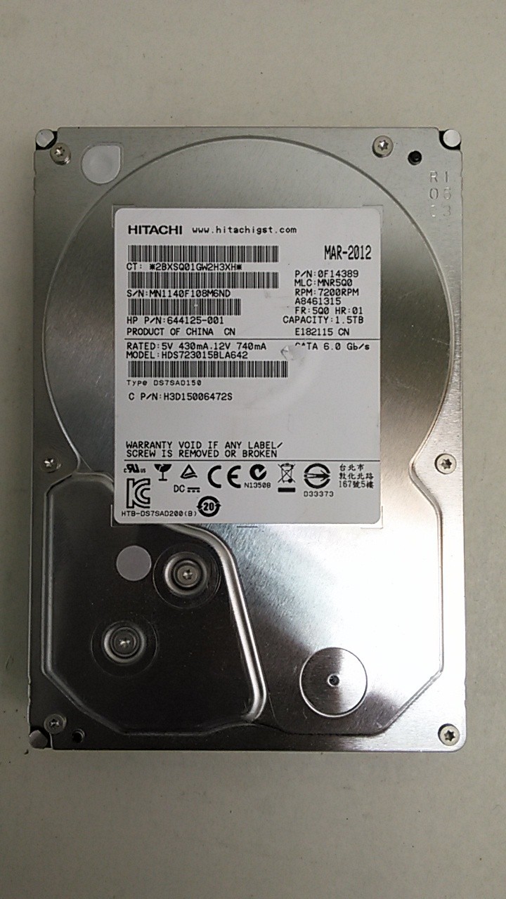 Hitachi HDS723015BLA642 DeskStar 1.5 TB 3.5" SATA III Desktop Hard Drive