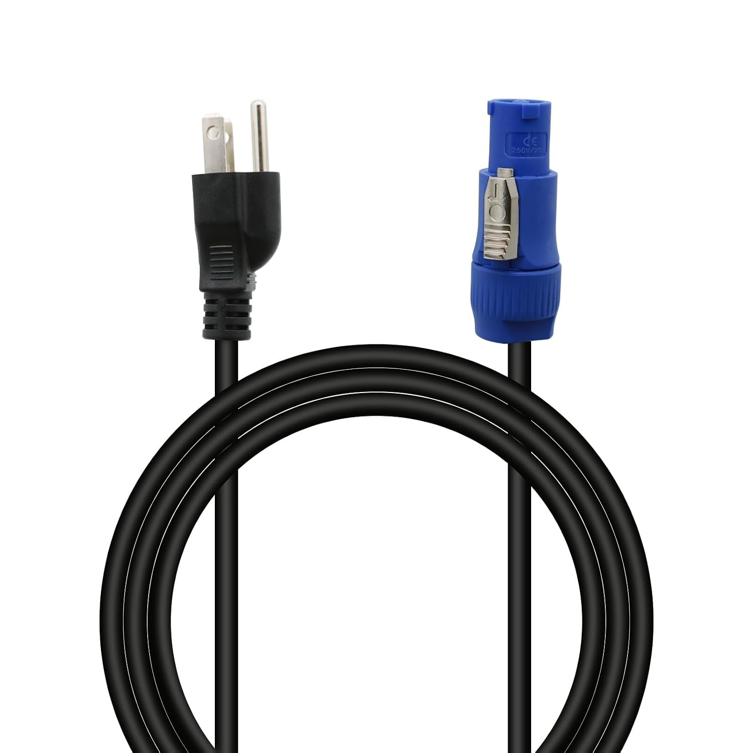 3.9 FT PowerCon Cable AC Power Plug 3 Prong NEMA 5-15P to NAC3FCA Connector