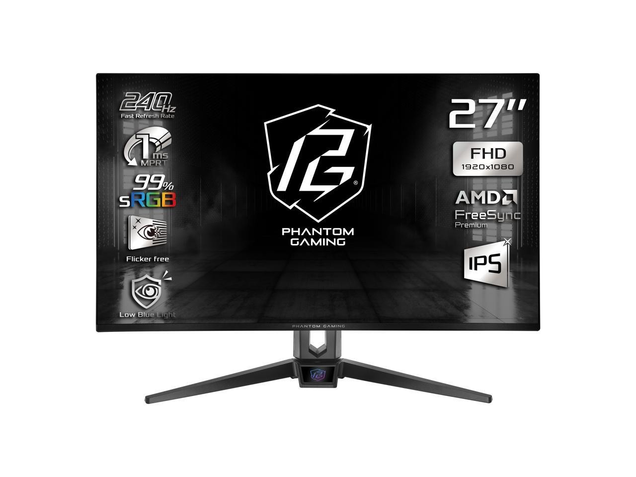 ASRock Phantom Gaming 27 inch Full HD 240Hz IPS FHD AMD FreeSync Premium (Adapti