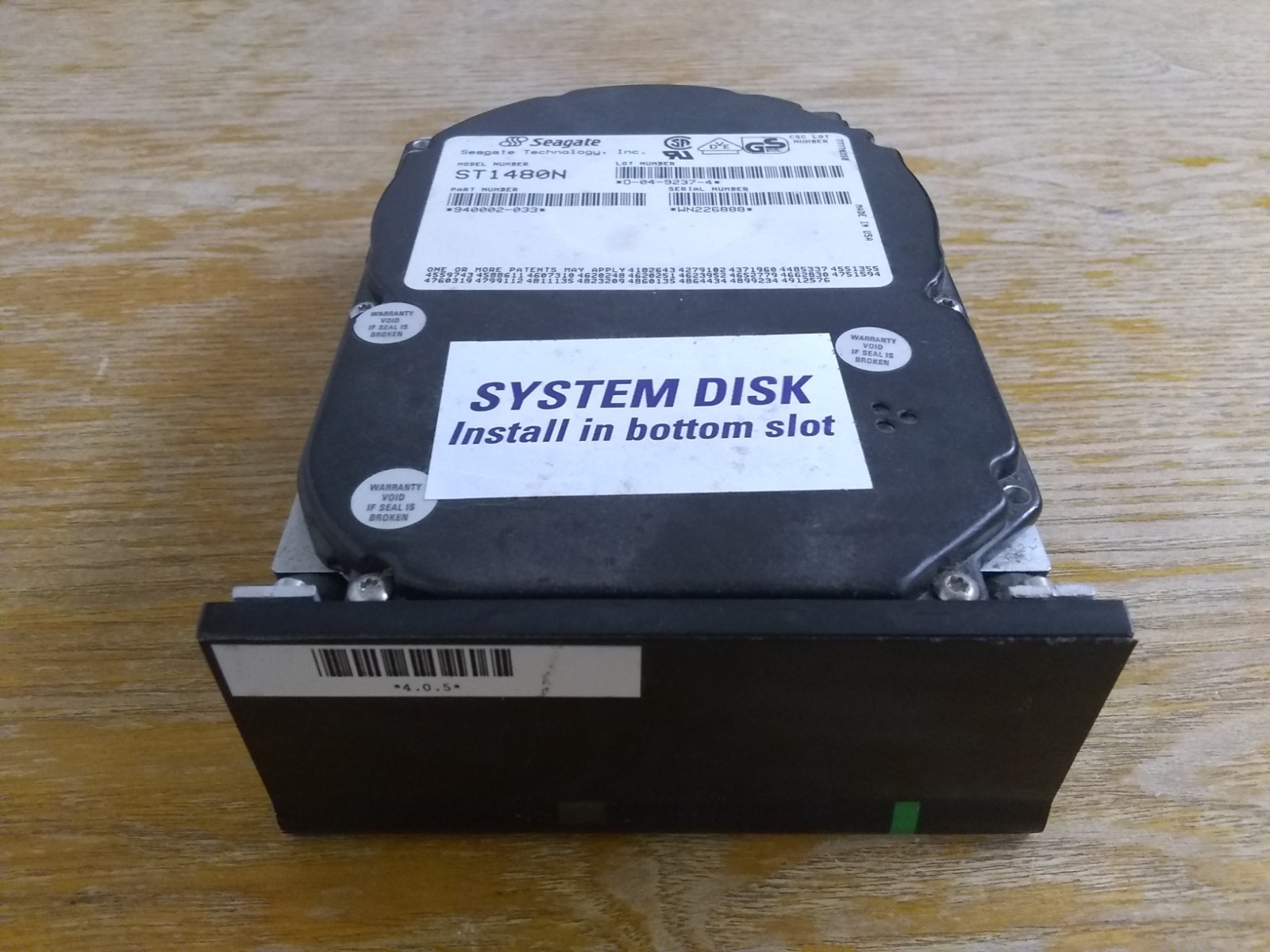 SGI System Disk 420MB, Seagate ST1480N 50-Pin SCSI Hard Disk Drive (See Desc)