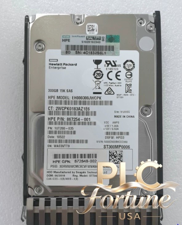 New HPE 872842-B21 B9F30B 300GB SAS 12G 15K 2.5 SFF Server Hard Drive 873031-001