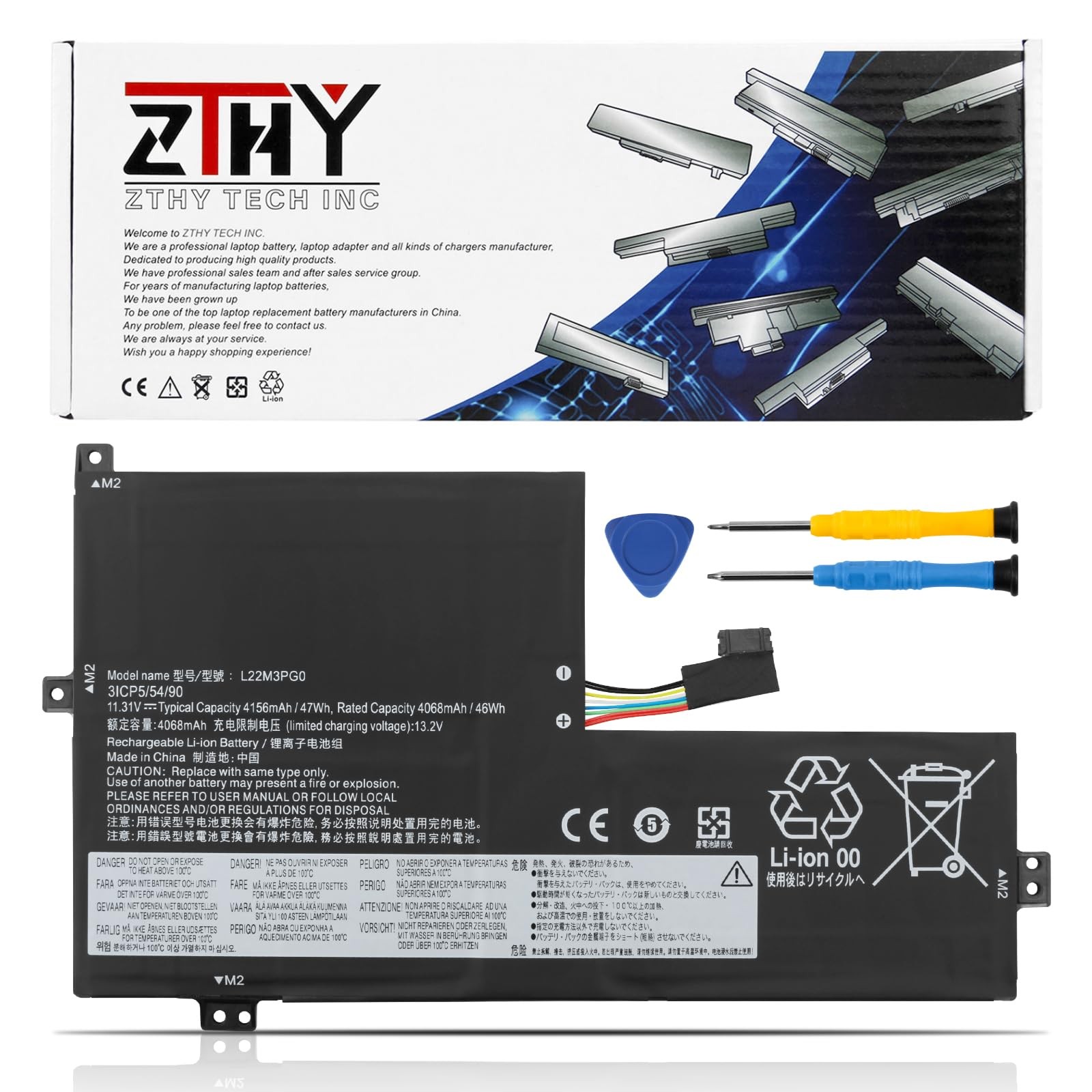 L22B3PG0 L22D3PG0 L22X3PG0 Laptop Battery Replacement for Lenovo 100e 300e 50...