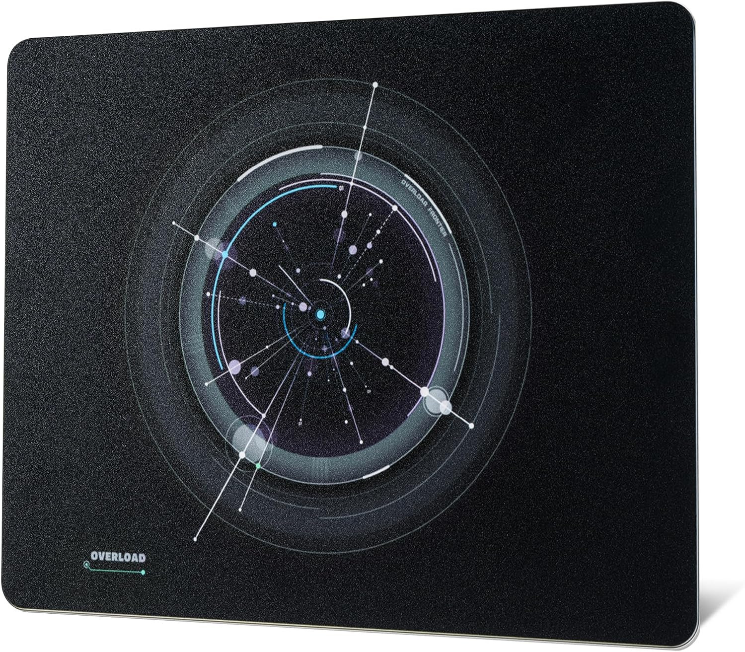 XVX Glass Mousepad Gaming, Overload Black Tempered Glass Mouse Pads for Gaming,P
