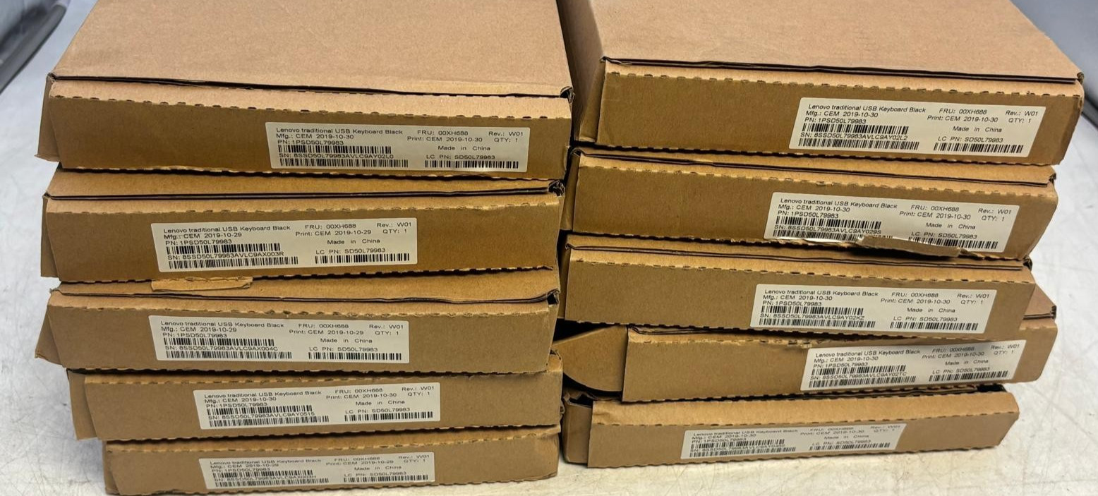 Lot of 10 Lenovo Preferred Pro II 00XH688 SK-8827 Wired USB PC Computer Keyboard