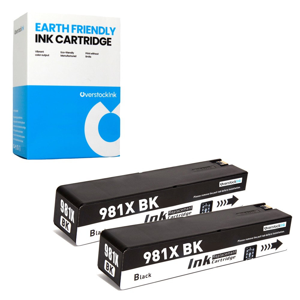 2-Pack OSI Compatible 981X Black Ink fits HP PageWide Enterprise Color 556xh